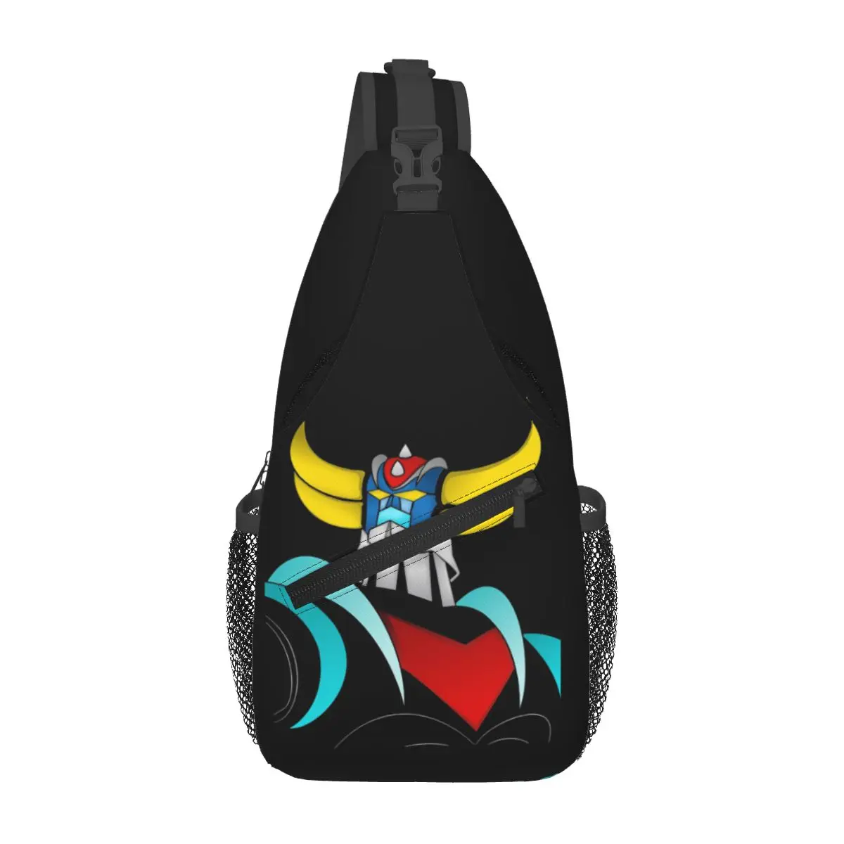 UFO Robot Grendizer Chest Bag Men Sling Crossbody Backpack Chest Bag Travel Hiking Daypack Shoulder Bag