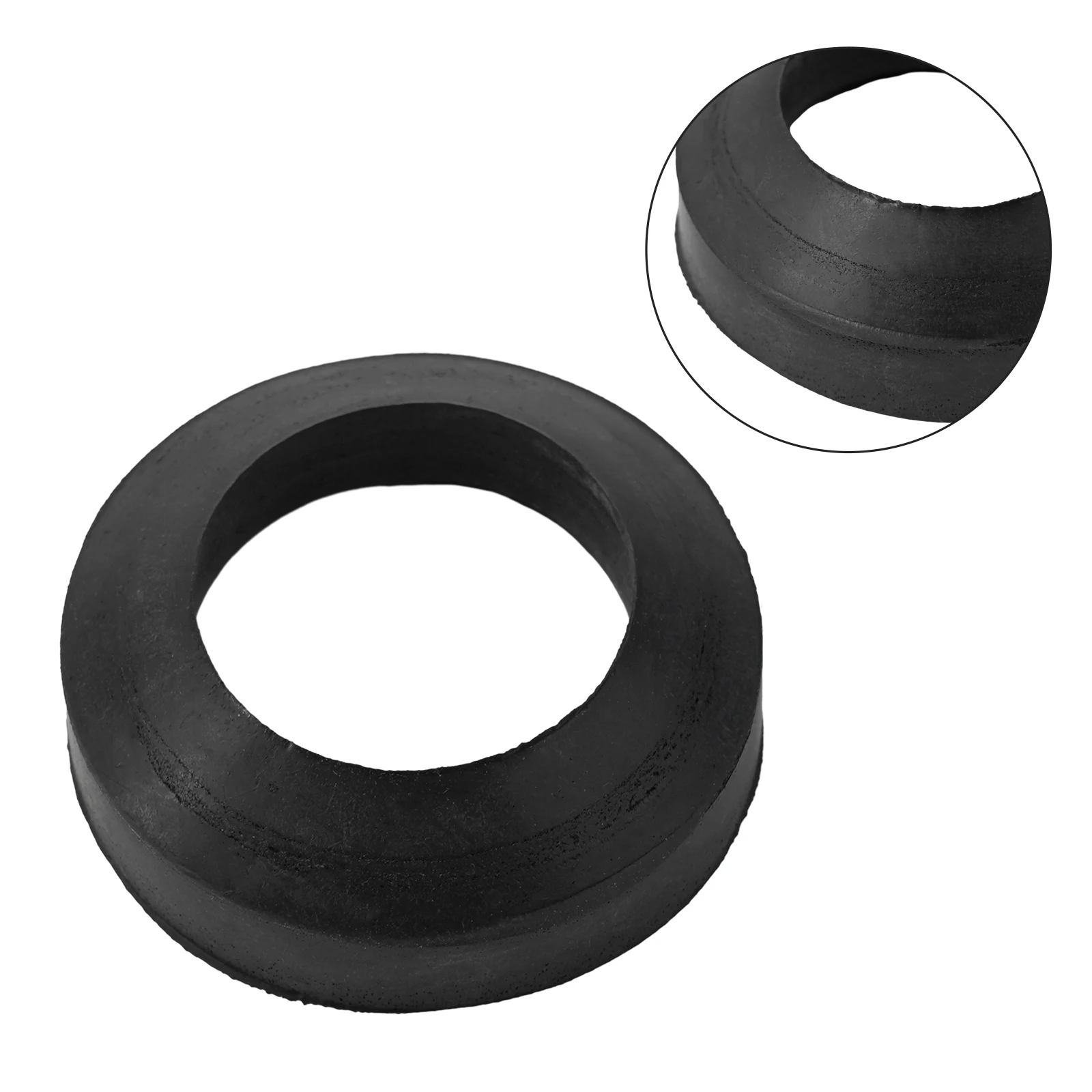 Junta de inodoro, anillo de sellado de inodoro, sello de cisterna negro, arandela de donut cónica en forma de cono, 1 Uds. De repuesto