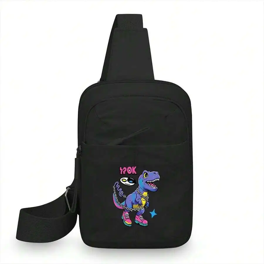 

Crossbody Chest Bag With Colorful Dinosaur Cartoon Print For Women