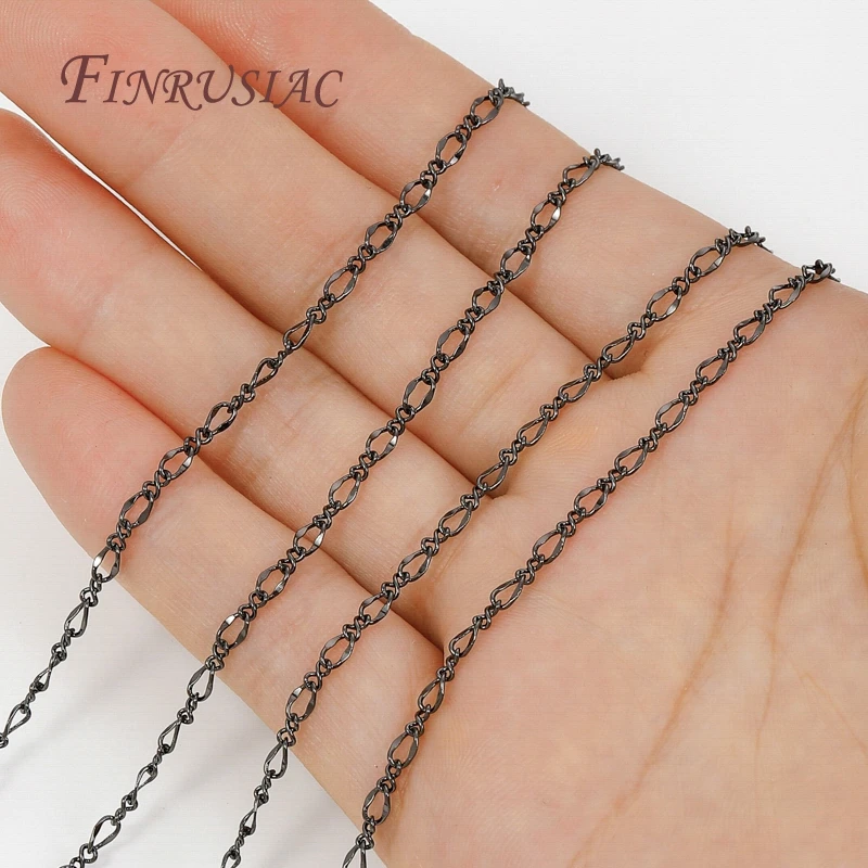 Black Color Decorative Needlework Chain,Metal Chains For Jewelry Making DIY Necklaces Bracelets Accessories,Chain Fittings image 4