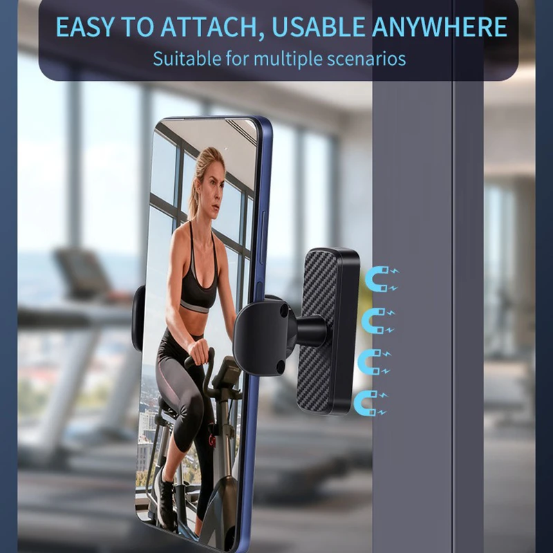 

360 ° Регулируемый магнитный держатель для телефона Портативное магнитное крепление для телефона для записи тренировок с Android и iPhone 17/16/15/14/13