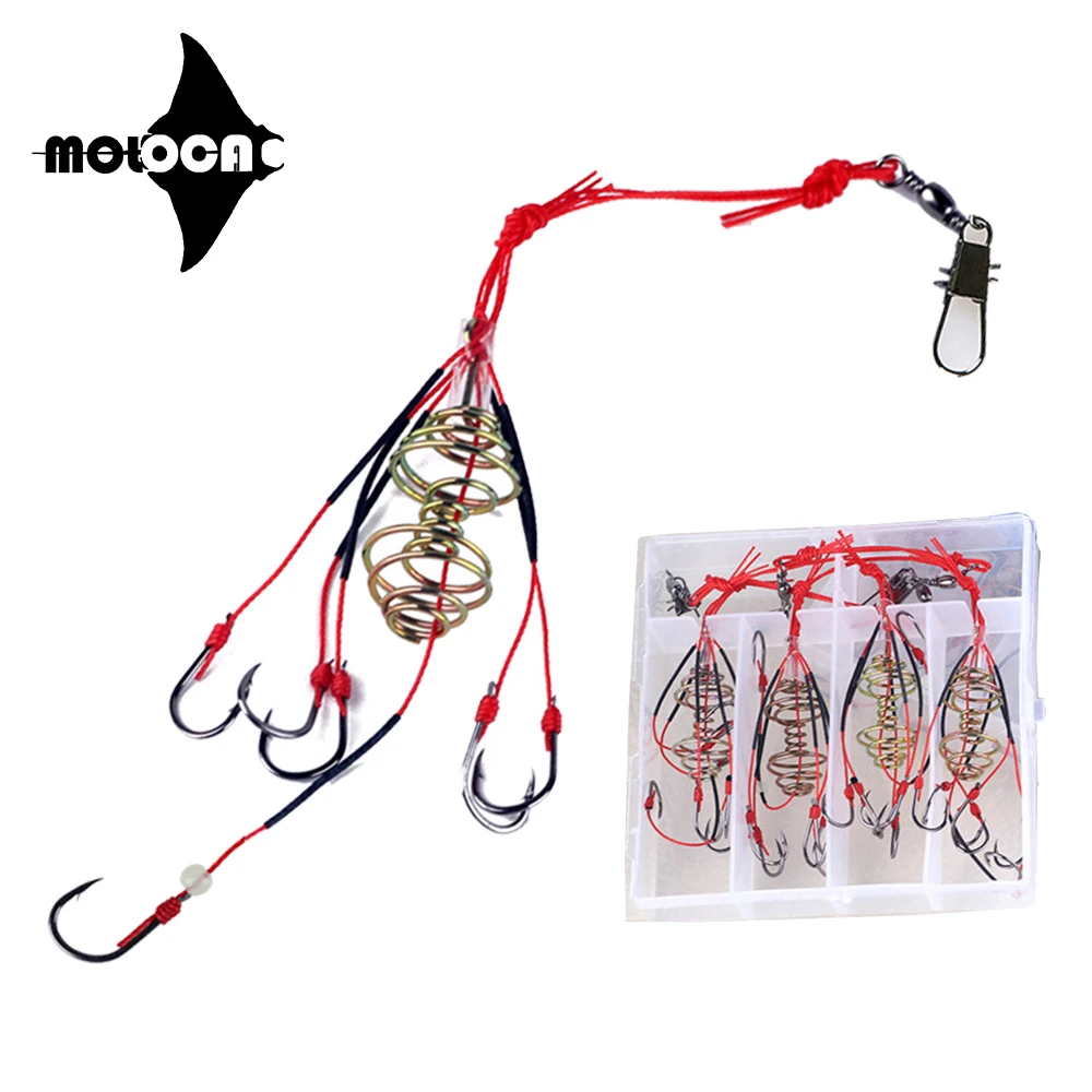 

Fishing Accessories Explosion Hooks Monsters Water 6 Strong Carbon Stainless Steel Springs Hook Trap Feeder Cage Peche Carp Tool