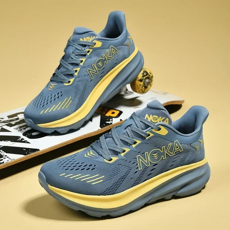 Men's Running Shoes Breathable Cushioning Luxury Shoes Trainer Race Outdoor Couple Non-Slip Jogging Sneakers Mesh Off-road Shoes