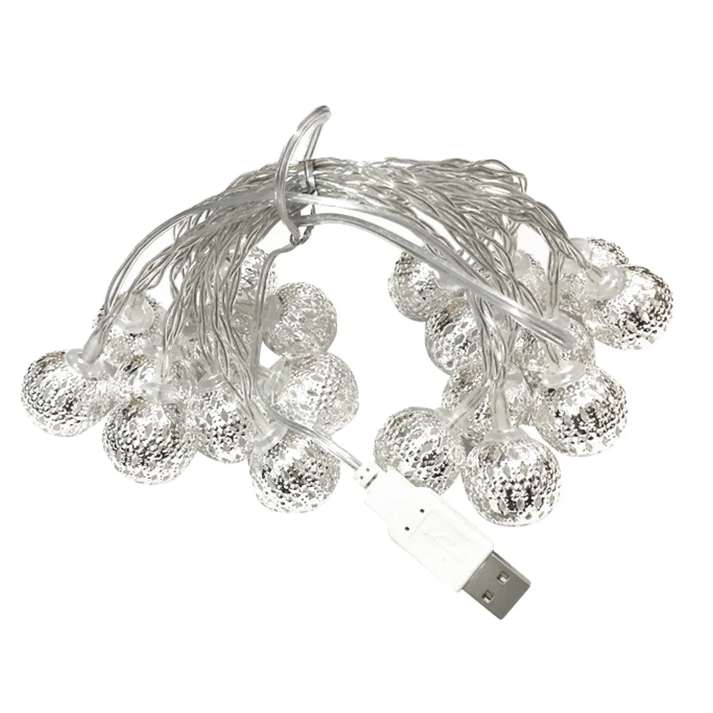 20 LED الكرة الجنية أضواء الدافئة الأبيض غلوب سلسلة أضواء لحفل الزفاف عطلة الطرف في الهواء الطلق الديكور الداخلي كفاءة في استخدام الطاقة