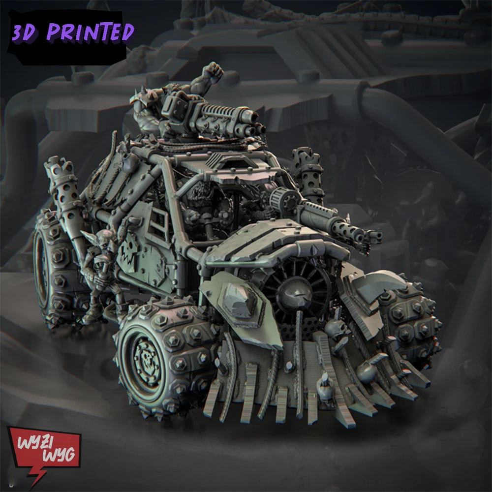 

Warbuggy, Vehicle, Wargame Miniatures Ork Figure, Boss Figurine, Green Skin, RPJ TRPJ Pathfinder Infinity