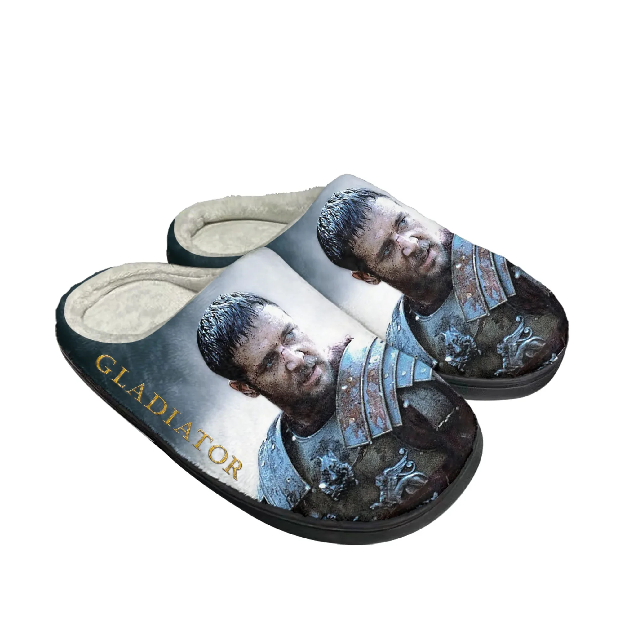 Gladiator Home Cotton Slippers Mens Womens Russell Crowe Plush Bedroom Casual Keep Warm Shoes Thermal Slipper Customized Shoe