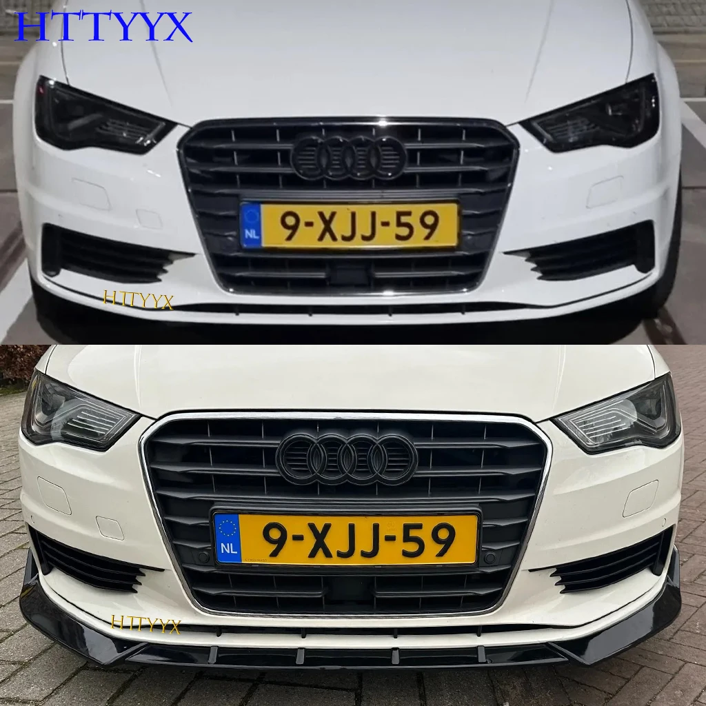 Fit For AUDI A3 8V 2012-2016 Standard Version Car Front Bumper Splitter Lip Diffuser Body Kit Spoiler Guard(Not S-Line MODELS)