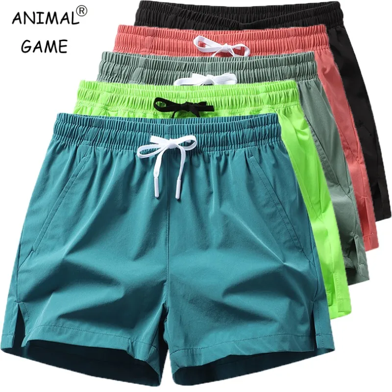 Summer Mens Sports Sweatpants casual Shorts Pockets Basic Solid Color Lightweight Pants Jogging Beach Shorts Men