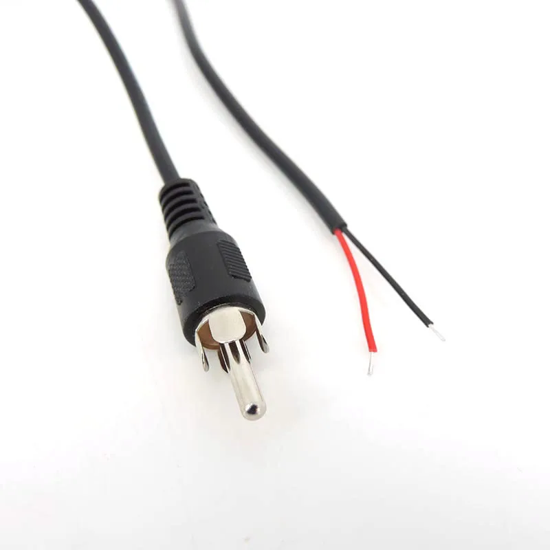 100cm Rca Male to 2pin Cable Audio Av Single Video Stereo connector extension wire lead diy repair cord lead K5