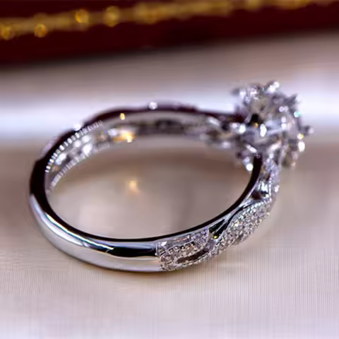 New Silver Plated Stainless Steel Rings For Women Cubic Zircon Ring Jewelry Accessories Wholesale Size 5-11