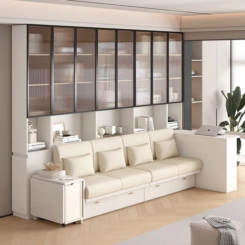 Living room painting sofa, floor box, card seat sofa, bookcase, integrated storage box type small apartment sofa