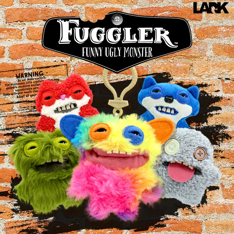 Genuine fuggler big teeth cute teeth monster pendant funk teeth treasure ugly cute monster doll plush keychain
