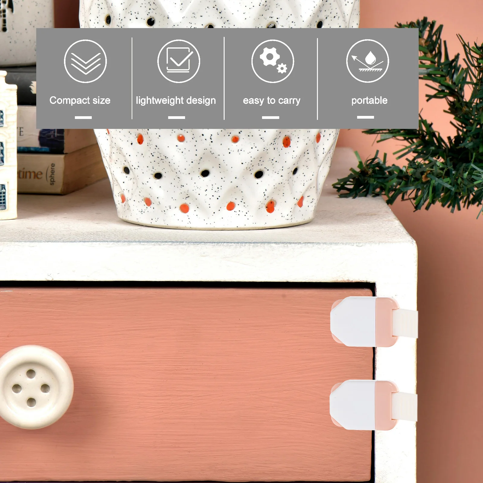 

2Pcs Baby Safety Cabinet Locks Child Proofing Furniture Lock Toddler Cabinet Lock Kitchen Cupboard Locks Child Safety Locks,