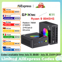 GMKtec K11 Ryzen 9 8945HS Gaming Mini PC Radeon 780M Windows 11 Pro DDR5 32GB 1TB SSD WIFI6 BT5.2 2.5GLan MINI PC Gamer Computer