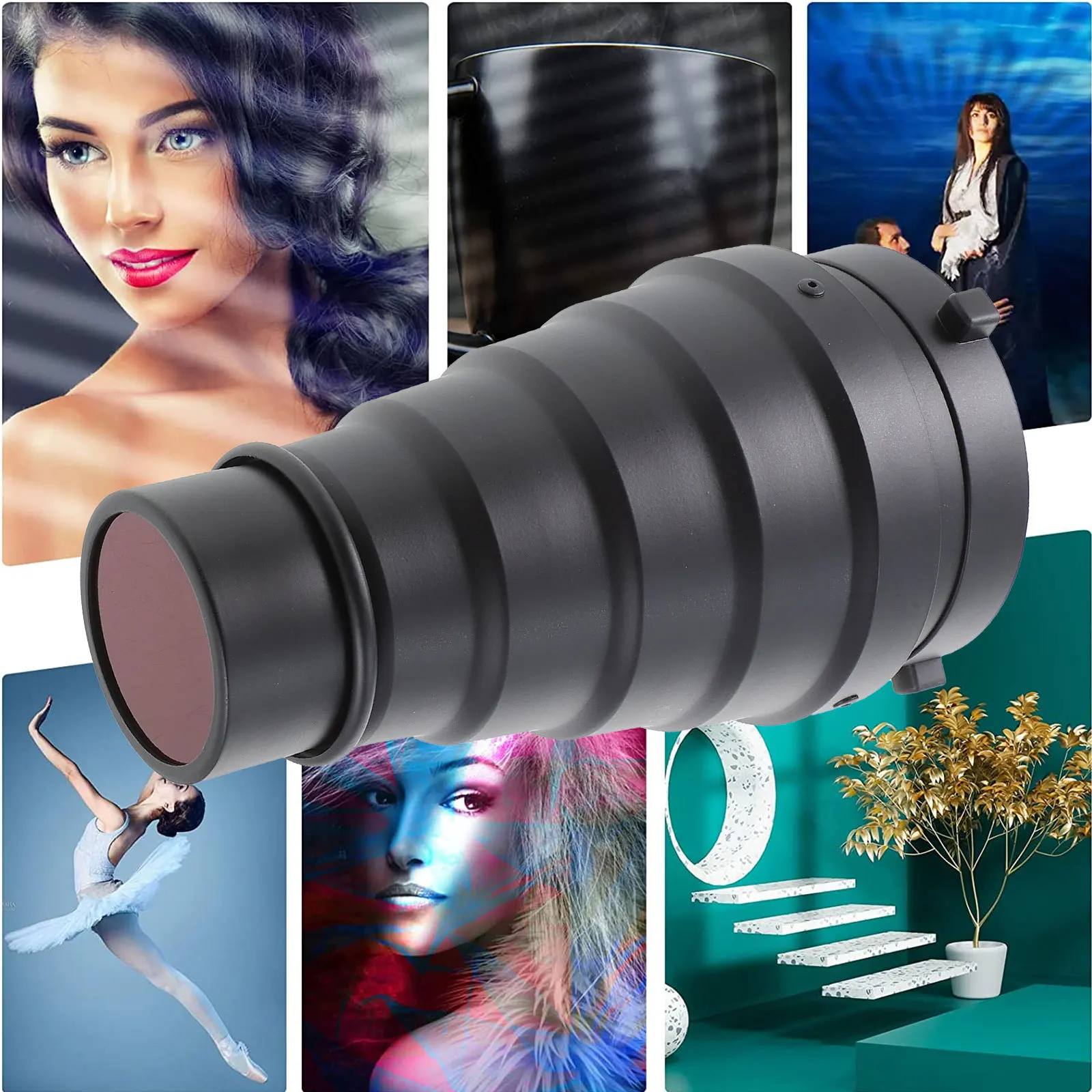

1Set Flash Accessories Tube Kit Honeycomb Grid Color Filters Photography Spotlight for Speedlight Accent Hair Light