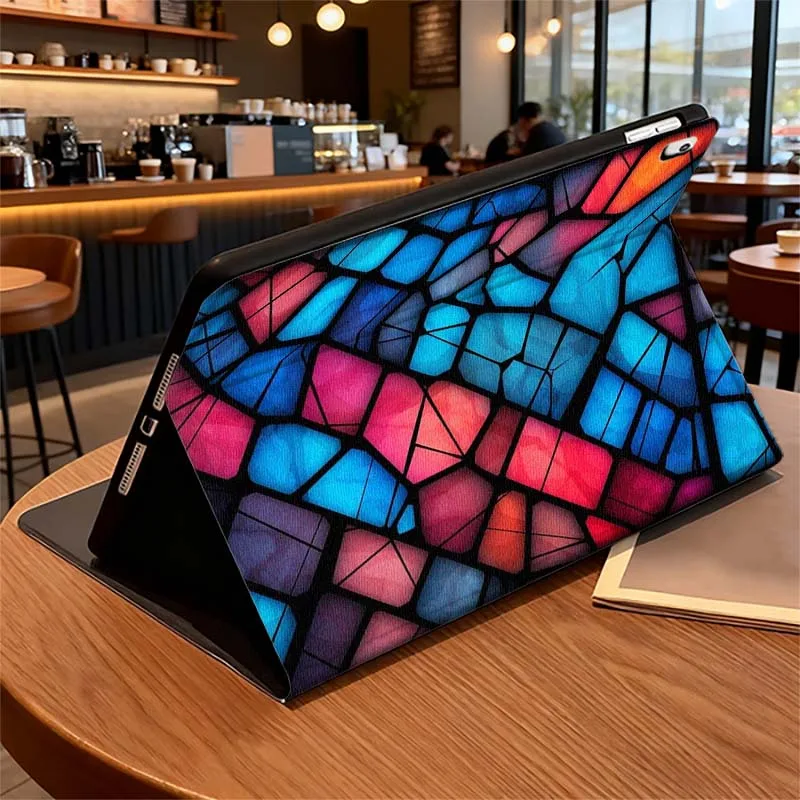 حافظة فنية بتصميم نمط ملون لجهاز iPad Pro Air Mini 1 2 3 4 5 6 7th 8th 9th 10th 11th 10.2 9.7 10.5 10.9 11 12.9 حافظة كمبيوتر لوحي #3