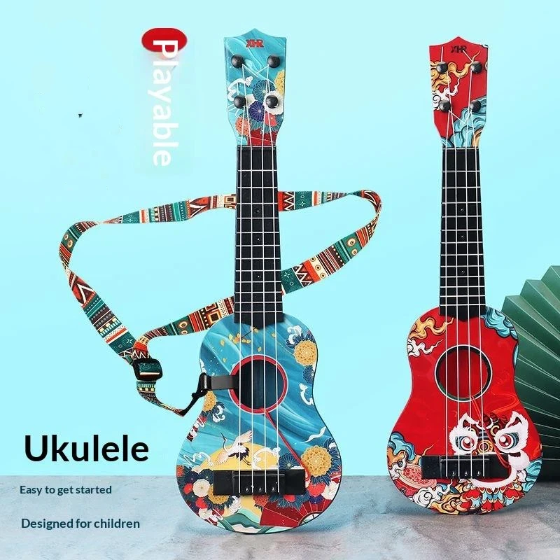 Kids Classical Mini 4 Strings Ukulele Guitar Toy Non-toxic Material Musical Instrument for Early Music Training