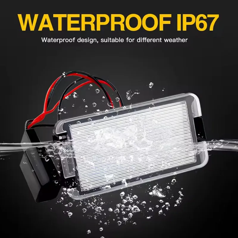 2Pcs License Plate Light For Seat Ibiza 6L Arosa Altea Cordoba MK1 MK2 Leon 1M Toledo III 2004-2009 LED Number Signal Light