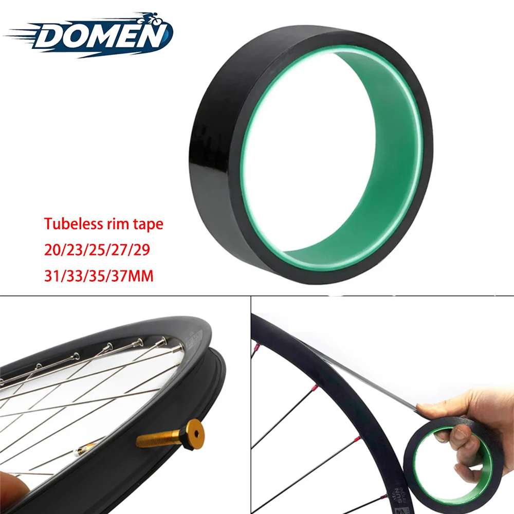 DOMEN Fahrrad Tubeless Felgenband Fahrradreifen-Einlage Vakuum-Reifenpolster Fahrrad PET-Reifendichtungsband Breite 20-37mm*10m Fahrradzubehör