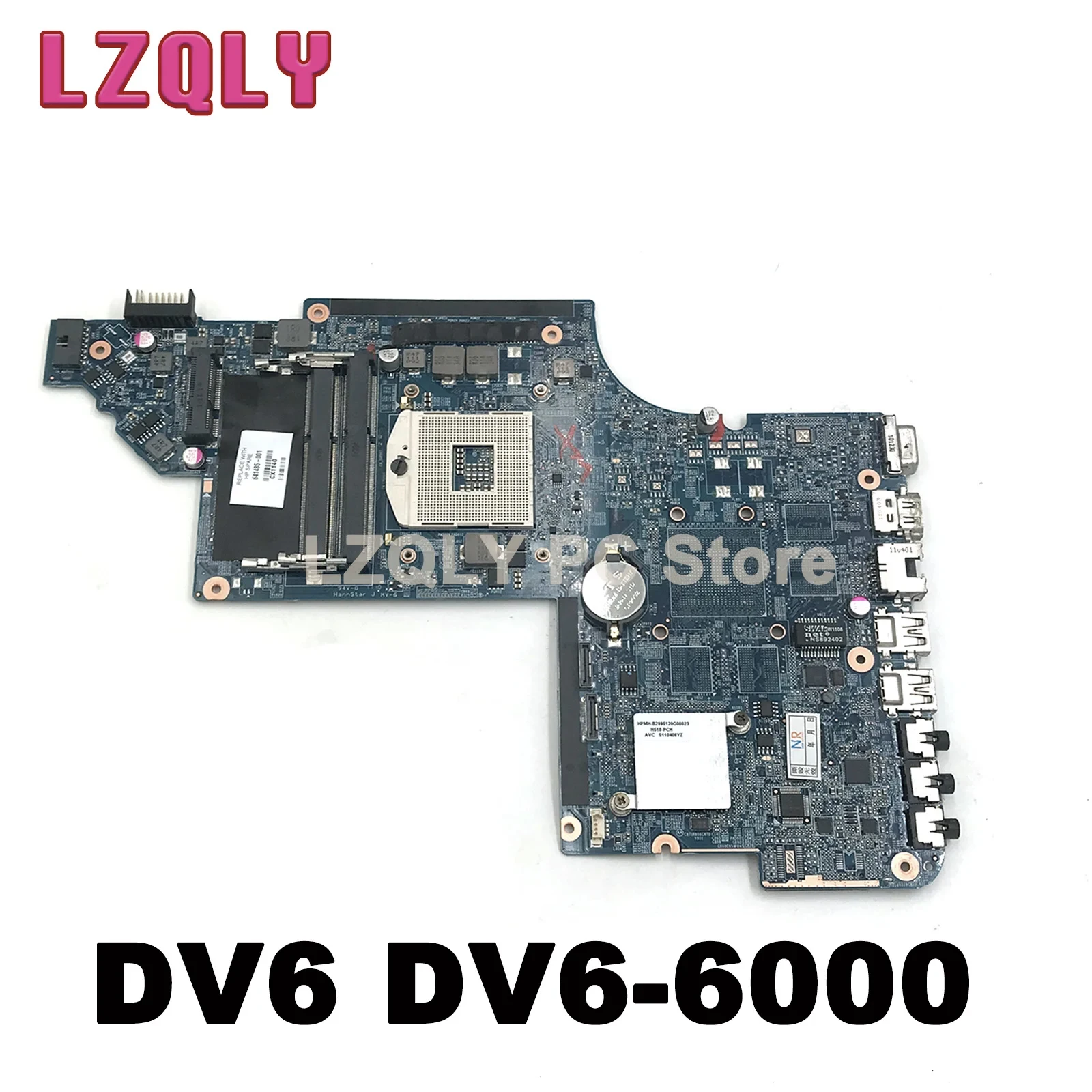 

Материнская плата для ноутбука HP Pavilion DV6 DV6-6000 641485-001 HM65 DDR3 Socket PGA989, материнская плата с полным тестированием