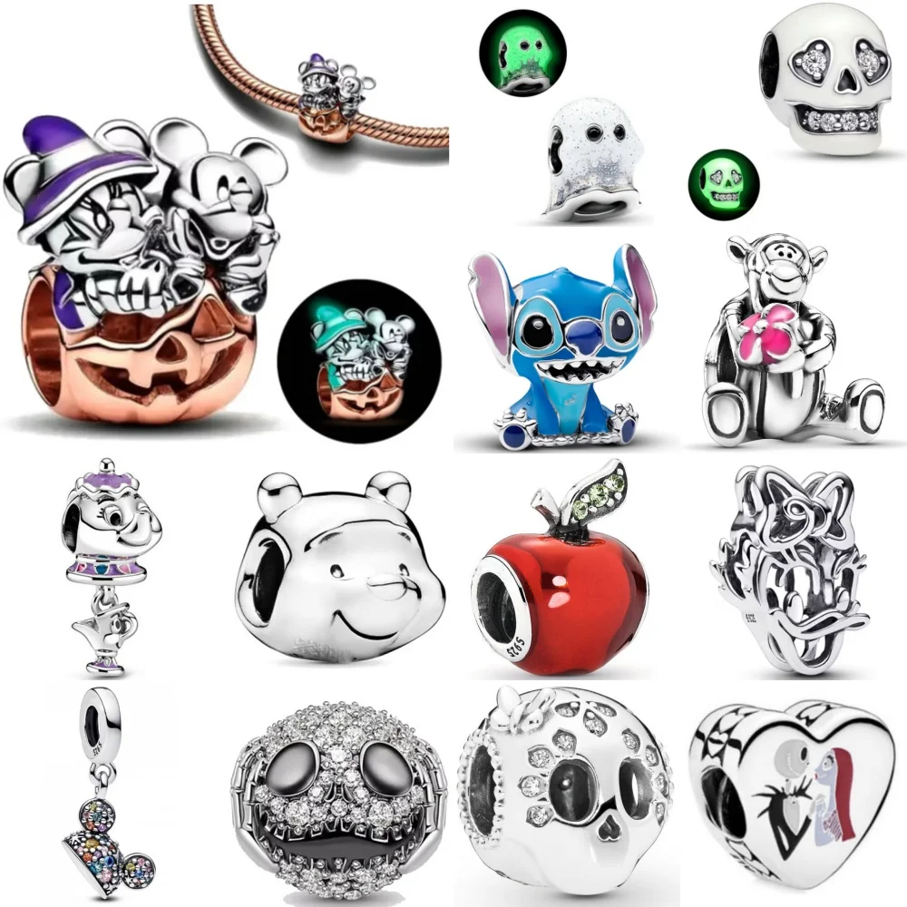 New 925 Silver Red Apple, Pumpkin, Water Bottle Beads Suitable for European Original Bracelet DIY Accessories Exquisite Jewelry