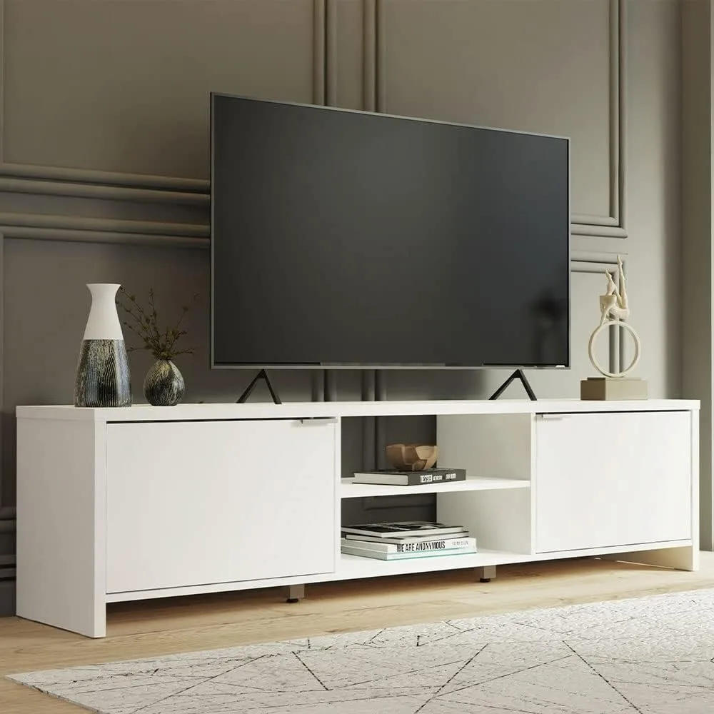 TV Stand Large Media Console Cable Management 65, 75 Inch Media Storage Gaming Living Room Entertainment Center Television