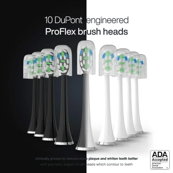 AquaSonic DUO PRO – Ultra Whitening 40,000 VPM Electric ToothBrushes – ADA Accepted - 4 Modes with Smart