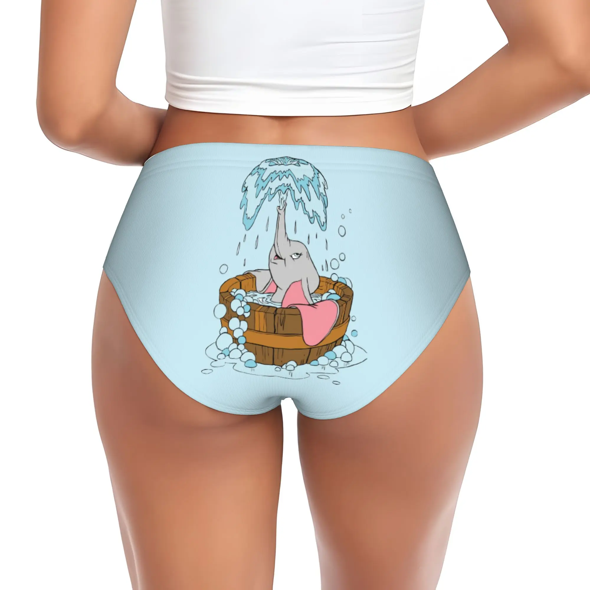 Custom Women D-Dumboes Cartoon Panties Underwear Female Stretch Cartoon Briefs Underpants
