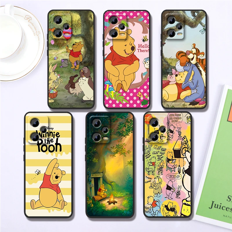 

Disney Winnie The Pooh Cartoon For Xiaomi Redmi Note 13 12R 12 12S Turbo 11 11T 11S 10 10S Pro Plus 5G Black TPU Phone Case