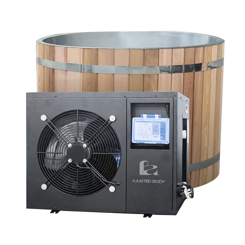 

Wood Grain Refrigerated Tub Physical Restoration cold plunge pool Freestanding Tub Ice barrel Shower Soaking Tub Ice Bucket