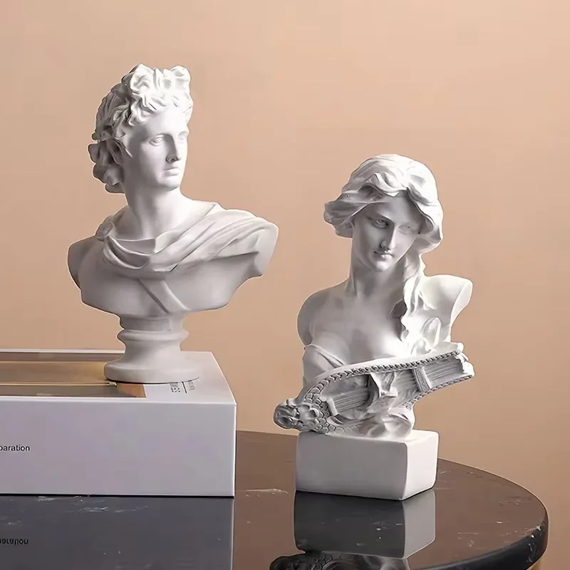 Figura de Mitología Griega, Escultura de Yeso Blanco Caracalla Arias, Apolo, Venus, Atenea, Decoración para el Hogar, Busto de Resina de Mitología Griega