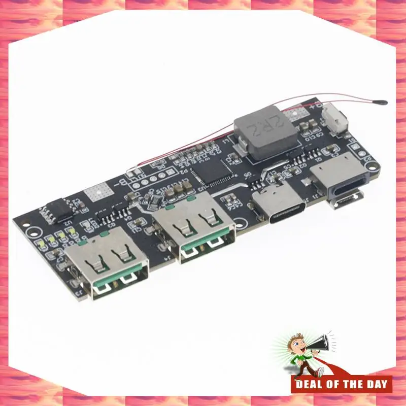 Levering 24 uur QC4.0 QC3.0 LED Dual USB 5V 4.5A 22.5W Micro/Type-C USB Mobiele Power Bank 18650 Oplaadmodule Temperatuur Pro