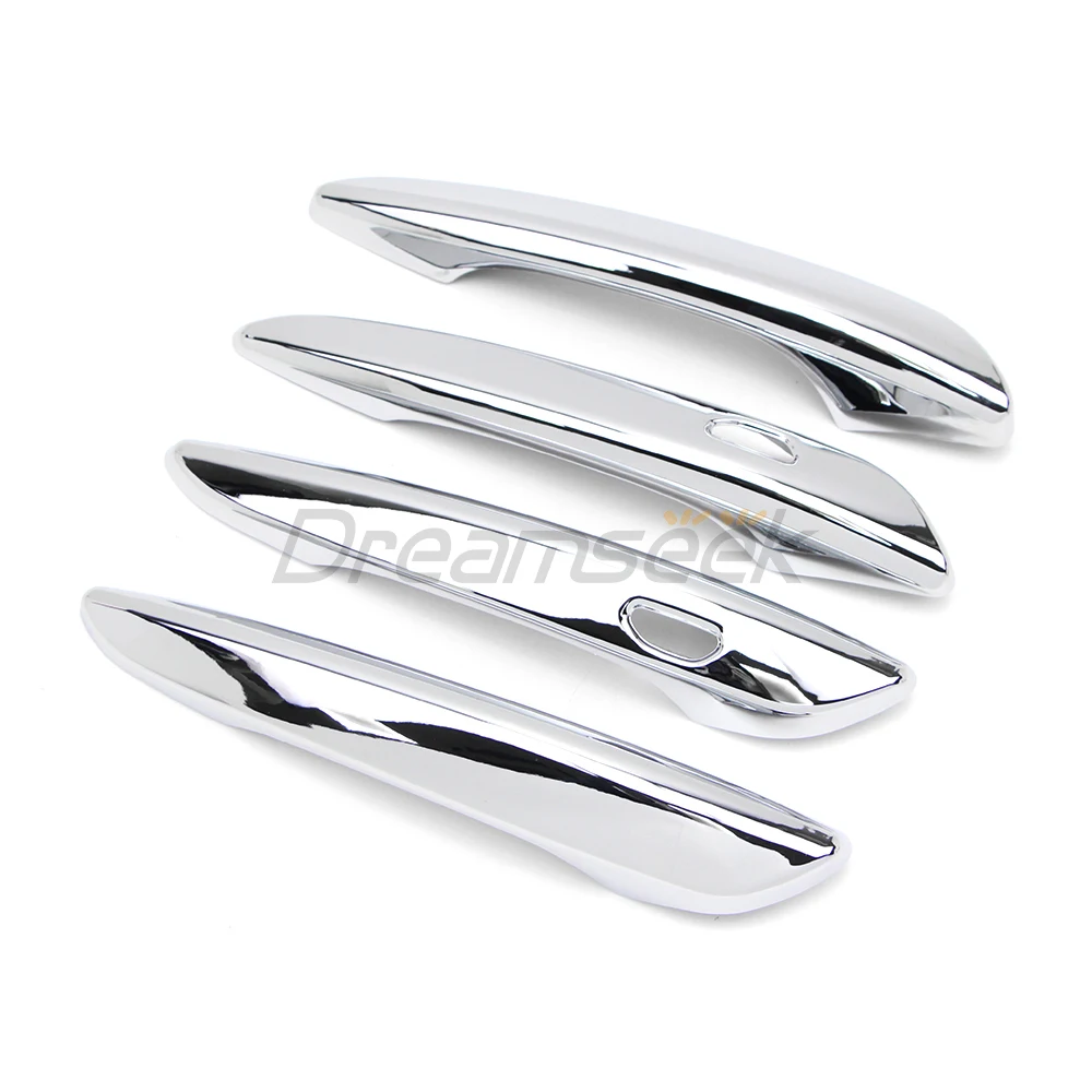 Car Chrome Molding Trim Door Handle + Bowl Cover Accessories For Mazda 3 BP 2019 2020 2021 2022 With Smart Key Hole