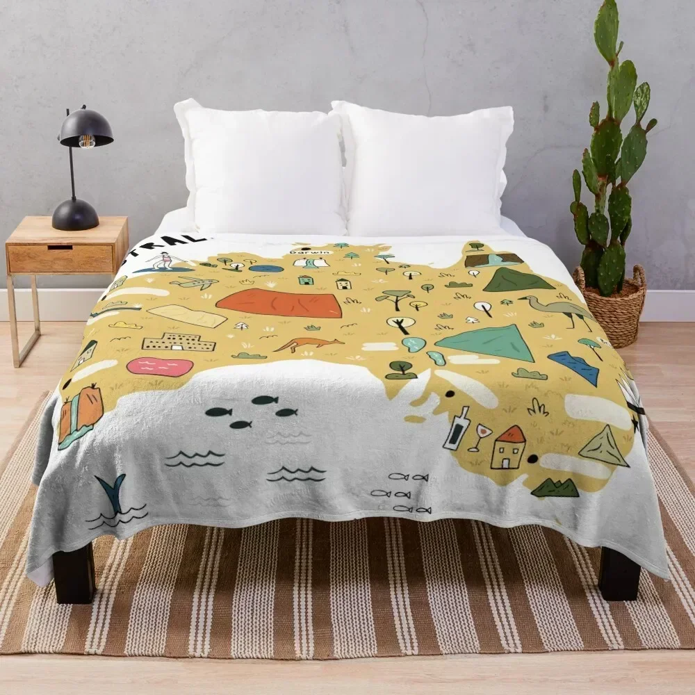 

map of Australia Throw Blanket