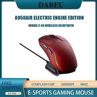 Dareu A950air Electric Engine Edition Wireless Gaming Mouse Three-Mode Connection 30000dpi 8KHz Rgb Macro Recording E-Sports