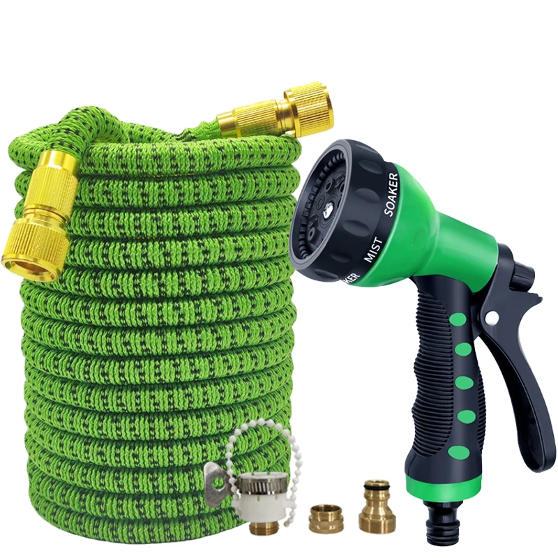Haushalts-Hochdruck-Wasserpistole für Autowäsche, 7-Funktionsmodi, Teleskop-Wasserschlauch, Gartenbewässerungszubehör