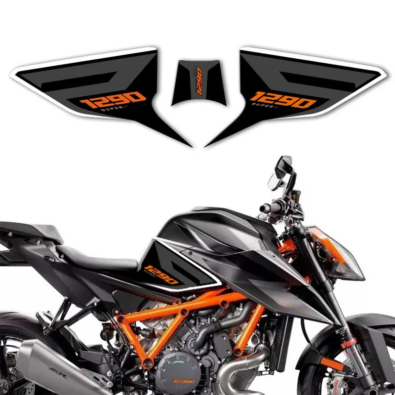For KTM 1290 DUKE 1290 1 Set Motorcycle Protector Non-Slip Tank Pad Side Traction Sticker