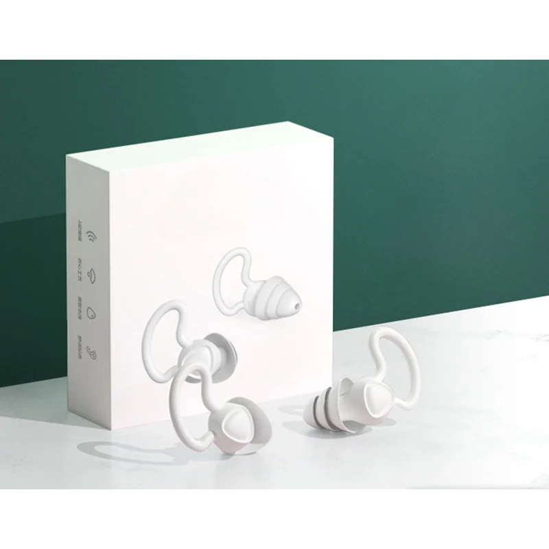 Ear Plugs Noise Reduction Sound Insulation Sleep Protection Anti Canceling Sleeping Reusable Swimming Music Silicone Earplugs