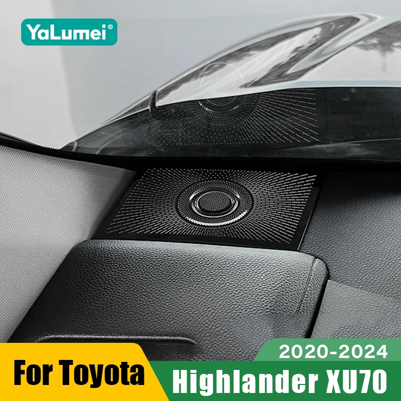 

For Toyota Highlander XU70 Kluger 2020 2021 2022 2023 2024 Dashboard Audio Speaker Circle Cover Trim Accessories