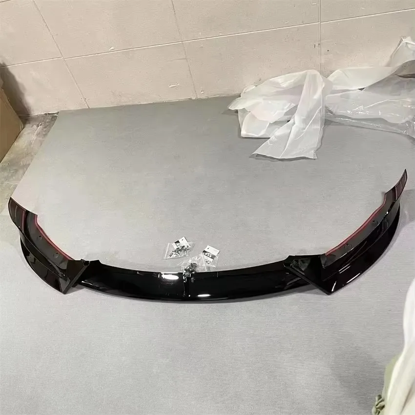 Voor Tesla Model 3 2017-2022 Gloss Black Voorbumper Lip Kin Diffuser Body Kit Spoiler Deflector Tuning accessoires Gemodificeerde - afbeelding 1