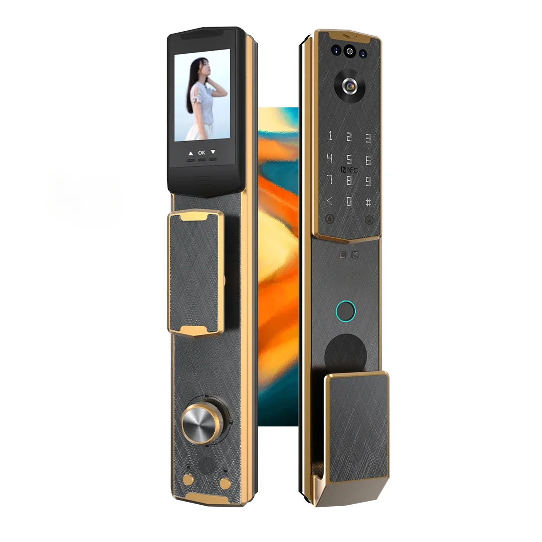 

Factory Price Intelligent Electric Digital Fingerprint Password Keypad 3D Face Recognition Camera Smart Door Lock