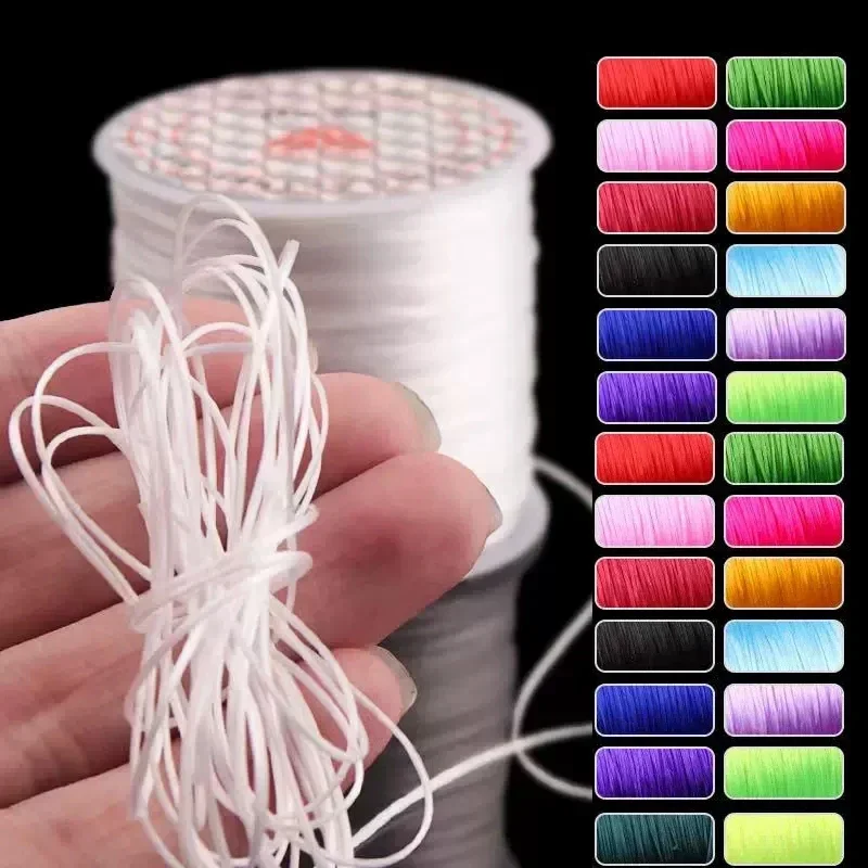 10m/Roll Colorful Strong Elastic Crystal Beading Cord for Bracelet Stretch Thread String Necklace DIY Jewelry Making Cords Line