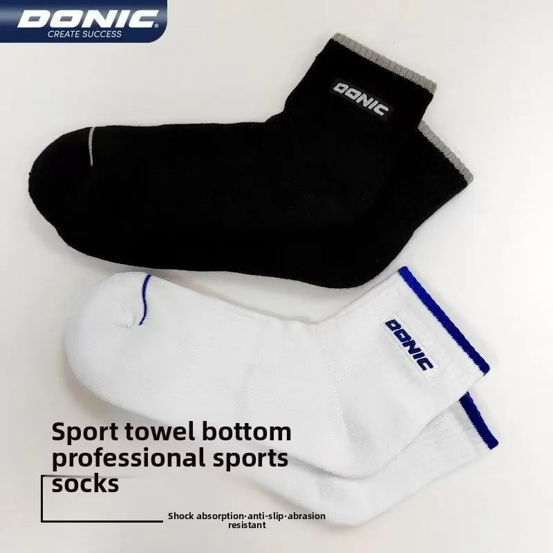 DONIC Table Tennis Sports Casual Socks for Men and Women Spring and Autumn Summer Badminton Running Sweat Absorption 70386