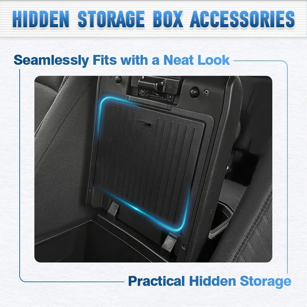 

Car Armrest Hidden Storage Box Tray For Toyota 4Runner 2025-2026 Tacoma 2024 2025 2026 Console Organizer Tray Box