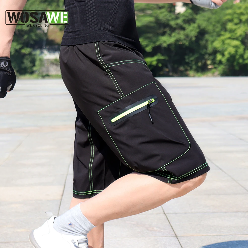 

WOSAWE Men's MTB Shorts Mountain Downhill Bike Shorts Loose Fit Outdoor Sports Running Bicycle bermuda ciclismo Cycling Shorts