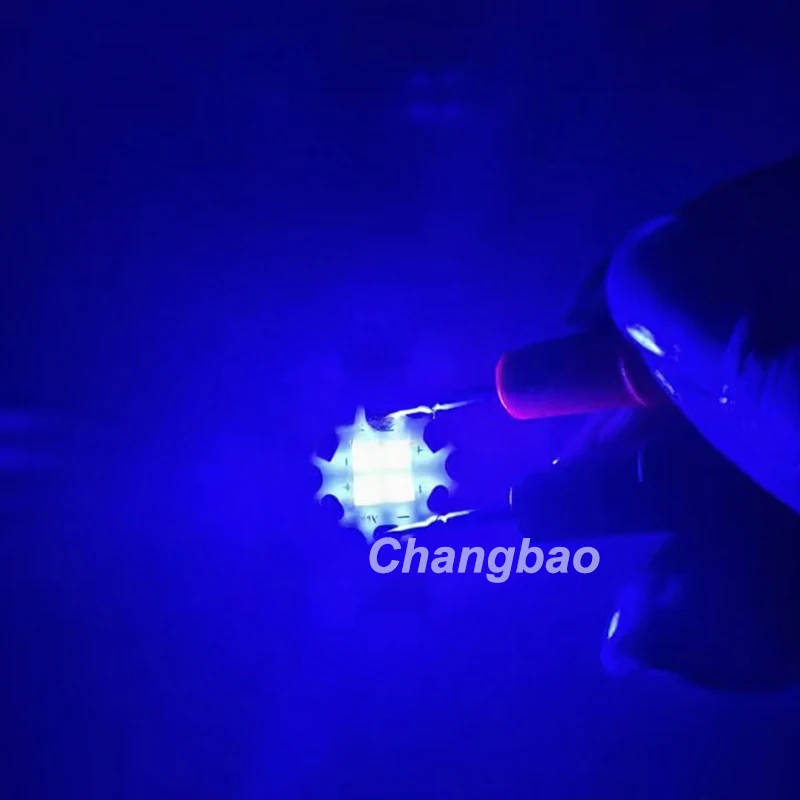 3V /6V /12V 20W XTE Royal Blue 450-455nm 3535 4-Chips in One High Power Led Beads with 20mm Copper PCB