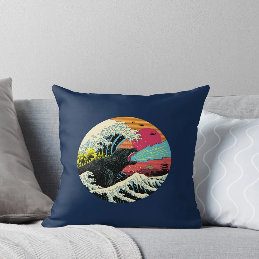 

Art 90s Hokusai Kaiju Throw Pillow Sofa Cushions Cover Cushions Cushion Cover Luxury Luxury Cushion Cover Pillow