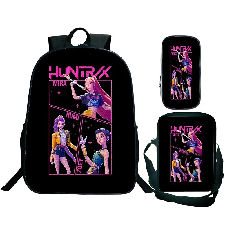 

Студенческий рюкзак «Снова в школу», KPop, охотники на демонов, сумка большой вместимости, школьная сумка для мальчиков и девочек, рюкзаки для подростков, ранец, чехол для ручек, 3 шт.