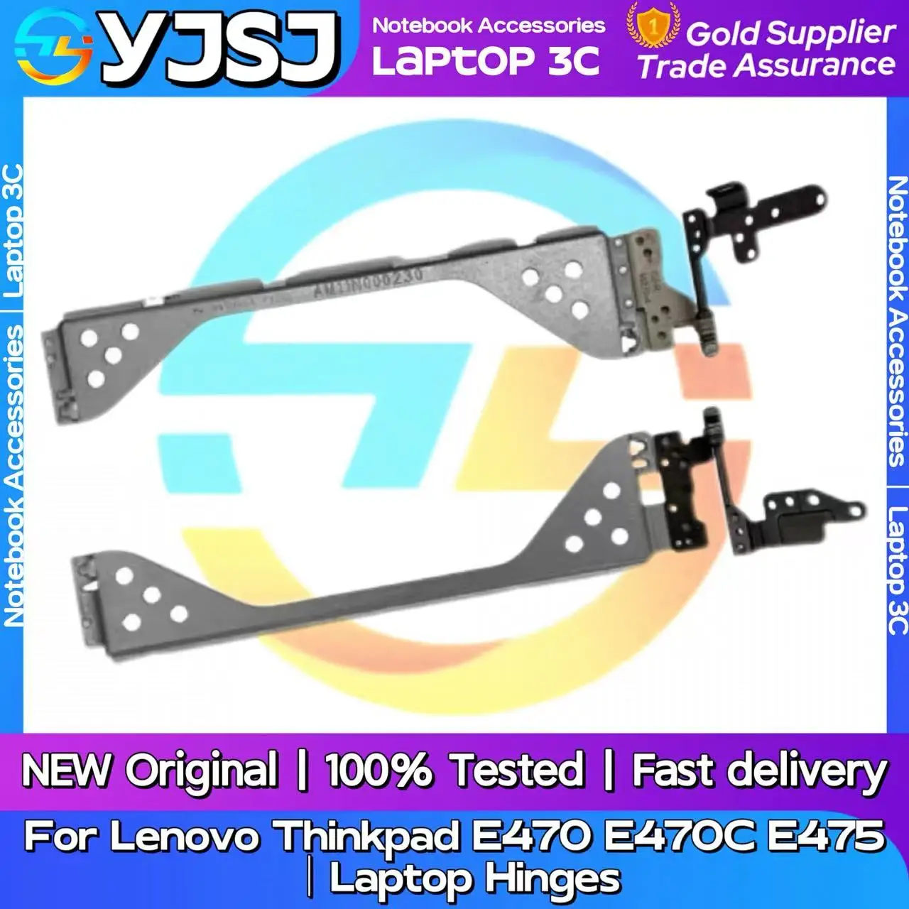 Novas dobradiças originais para notebook, para lenovo thinkpad e470 e470c e475, dobradiça de tela lcd esquerda e direita embutida
