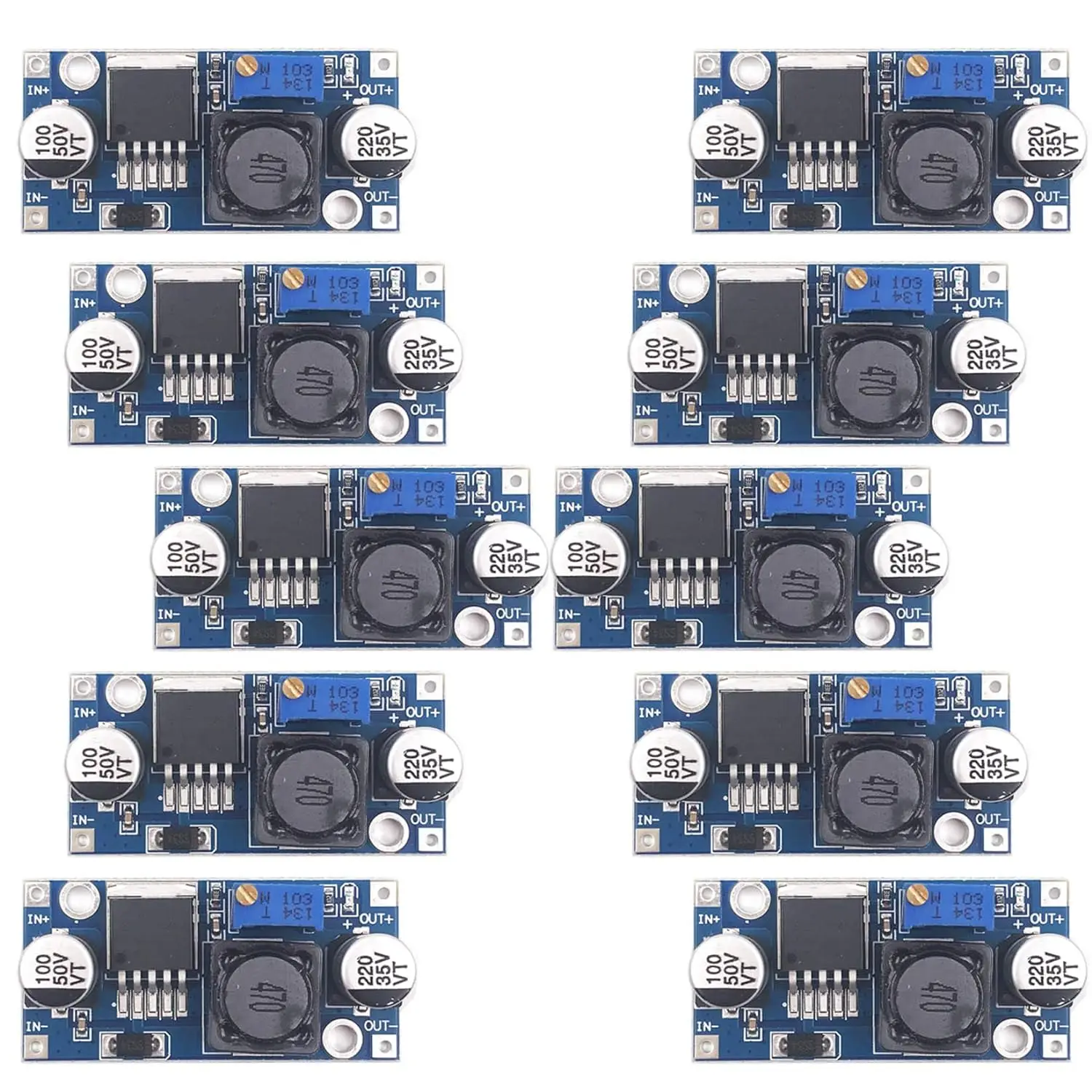 10PCS LM2596 DC-DC Buck Converter Voltage Regulator 3.2V-46V to 1.25V-35V Buck Converter Power Supply Step Down Module